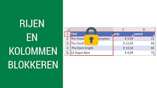 Rijen en kolommen blokkeren of vastzetten in Excel [upl. by Evangelina]