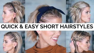 10 Easy Short Hairstyles [upl. by Notlef663]