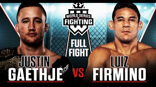 Full Fight  Justin Gaethje vs Luiz Firmino Lightweight Title Bout  WSOF 34 2016 [upl. by Zwick]