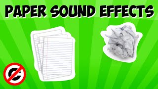 Paper Sound Effects Copyright Free [upl. by Eurydice]