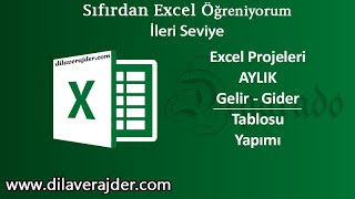 Excel Basit Aylık Gelir Gider Hesaplama Tablosu Kolayca Oluşturma [upl. by Mendive]