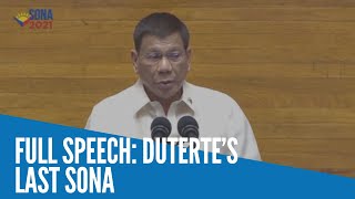 FULL SPEECH Duterte’s last SONA [upl. by Dublin]