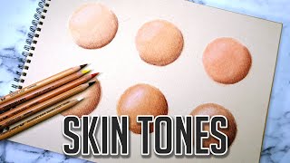 Mixing Colours To Make Skin Tones  Pitt Pastel Pencil Tutorial [upl. by Sitnerp]