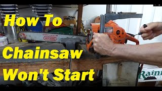 Chainsaw Wont Start  What To Look For amp How To Fix  Husqvarna Carburetor Cleaning [upl. by Nywg]