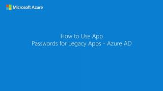 How to use app passwords for legacy apps  Entra ID [upl. by Okiruy]