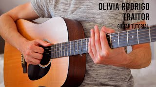 Olivia Rodrigo  traitor EASY Guitar Tutorial With Chords  Lyrics [upl. by Thomasa609]