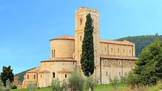 Beautiful Abbazia di SantAntimo Abbey of SantAntimo Italy Tuscany videoturystaeu [upl. by Oiragelo]