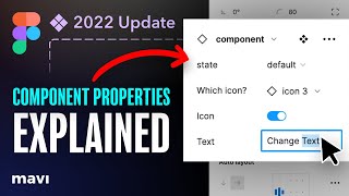 Figma COMPONENT PROPERTIES 2022 Update Explained – With Examples [upl. by Kalindi]