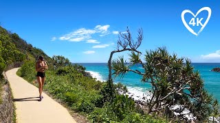 Virtual Walk Burleigh Heads National Park  4K  Gold Coast Australia  Treadmill Background [upl. by Enelyam339]