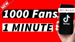 HOW TO GET 1000 TIKTOK FOLLOWERS IN 1 MINUTE 2025 New Way [upl. by Rehtaeh]