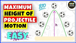 Projectile Motion Maximum Height Equation Physics  PART 2 [upl. by Acceber386]