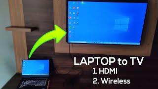 How to Connect LAPTOP TO TV HDMI amp Wireless [upl. by Dragde]