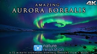 RealTime Northern Lights in 4K  Healing Music  Alaskas Auroras  Nature Relaxation Film [upl. by Adnael]