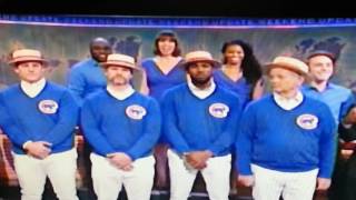 Chicago CUBS Anthony Rizzo David Ross Dexter Fowler with Bill Murray singing GO CUBS GO at SNL [upl. by Dajma]