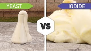 Making Elephant Toothpaste Yeast vs Iodide [upl. by Nalyak]