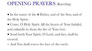 Opening Prayers  Legion of Mary Tessera Prayers [upl. by Bevus]