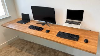 Building An IKEA Floating Desk Setup [upl. by Yadrahs]