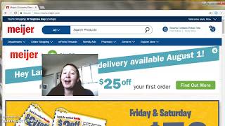 Meijer Curbside Pickup  How To Order Online Groceries  Meijercom  Baker Living [upl. by Alliw]