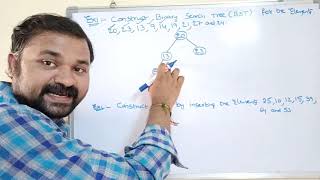 construction of binary search tree with examplebinary search tree example step by step [upl. by Nuy617]