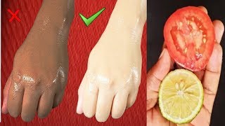 Skin Whitening Home Remedies Lemon Colgate Toothpaste and Tomato Facial [upl. by Dachy]