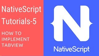 NativeScript Tutorials  5  Implementing Tabview [upl. by Turmel]