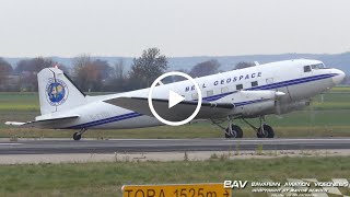 Basler BT67  Bell Geospace Aviation CFTGI  takeoff at Memmingen Airport [upl. by Defant]