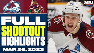 Colorado Avalanche vs Arizona Coyotes  FULL Shootout Highlights  March 26 2023 [upl. by Arocal]