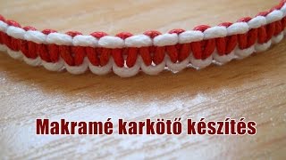 Makramé karkötő készítés [upl. by Annayr]