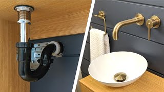 Bathroom sink plumbing installation [upl. by Ynwat]