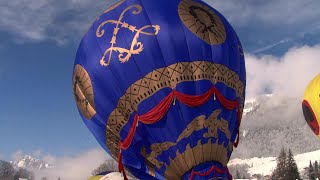 The world’s first manned hot air balloon Montgolfier brothers flies again [upl. by Faucher]