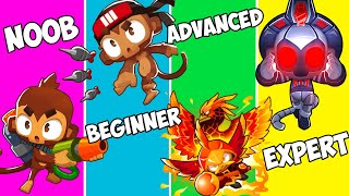 Noob Beginner Advanced Expert  BTD6 Strategies [upl. by Atineg]