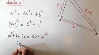 Triangle rectangle et résolution dune équation  Maths seconde [upl. by Adalheid46]