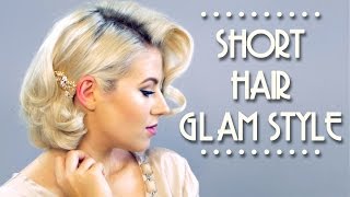 Short Hair Glam Style Tutorial  Milabu [upl. by Richter]