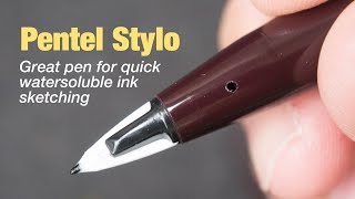 Pentel Stylo Great for Watersoluble Ink Sketching [upl. by Aldwin]