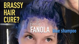 Bye Bye Brassy Hair Fanola BLUE SHAMPOO  skip2mylou [upl. by Stine]