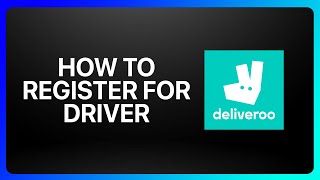 How To Register For Deliveroo Driver Tutorial [upl. by Anelav52]