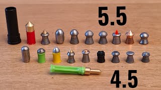 45 amp 55 Air Rifle Pellet Penetration Test [upl. by Adianez]