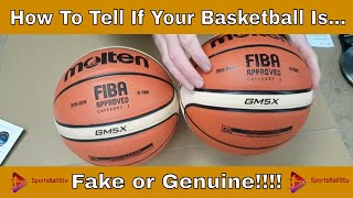 How To tell If Your Basketball Is Fake or Genuine  Molten GM5X FIBA Basketball [upl. by Grane]