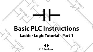 Ladder Logic Programming Tutorial For Beginners  Part 1 Basic PLC Instructions  PLC Academy [upl. by Aihsenot]