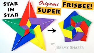 StarInStar ⭐ Origami Super Frisbee🤩 [upl. by Callan311]