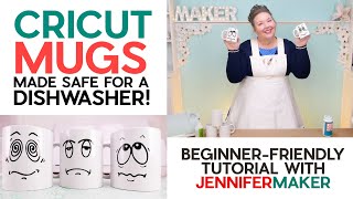 Cricut Mug Tutorial Dishwasher Safe  Beginner Friendly From Start to Finish [upl. by Etnomal]