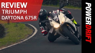 Triumph Daytona 675R  Review  PowerDrift [upl. by Dnanidref]