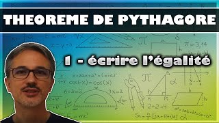 ÉGALITÉ du théorème de PYTHAGORE  4ème [upl. by Buffum]