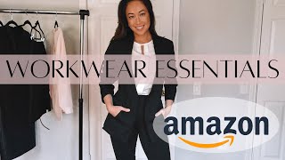 Amazon Work Wardrobe 2022  15 Essential Office Outfits Budget Friendly [upl. by Ennayehc]