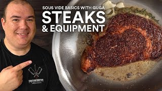 Sous Vide Basics STEAKS and EQUIPMENT [upl. by Hapte19]