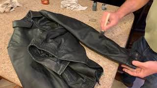 Leather Jacket Restoration Faded Color  DIY [upl. by Launame]