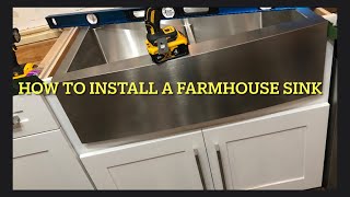 how to install a farmhouse sink instructions stainless steel [upl. by Lenci]