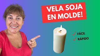 Como Hacer VELAS DE SOJA en MOLDE [upl. by Aikemahs267]