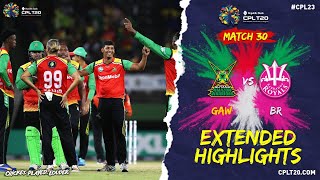 Extended Highlights  Guyana Amazon Warriors vs Barbados Royals  CPL 2023 [upl. by Ande592]