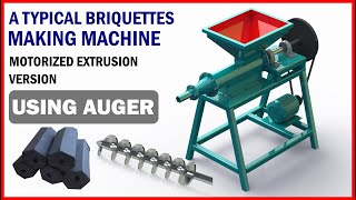 Briquettes Making Machine 3D MODEL FULL ASSEMBLY [upl. by Myriam]